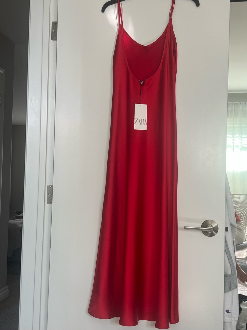 ZARA Red Satin Slip dress with tags